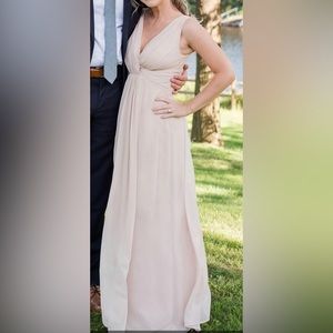 Dessy Collection - Style 2907LS - Cameo Gold Chiffon